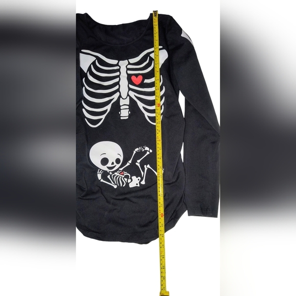 Free Soul Glow In The Dark Maternity Mama And Baby Skeleton Long Sleeve Tee M - Picture 5 of 9